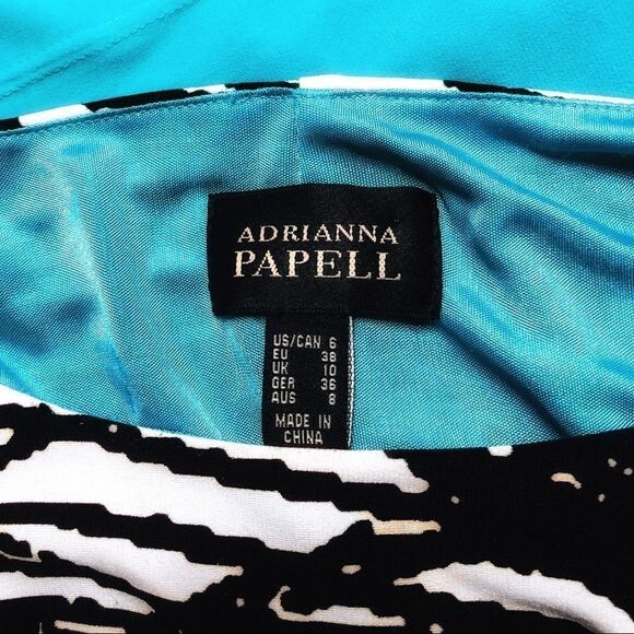 Adrianna Papell Striped Sheath Dress Sz 6 - Picture 6 of 8